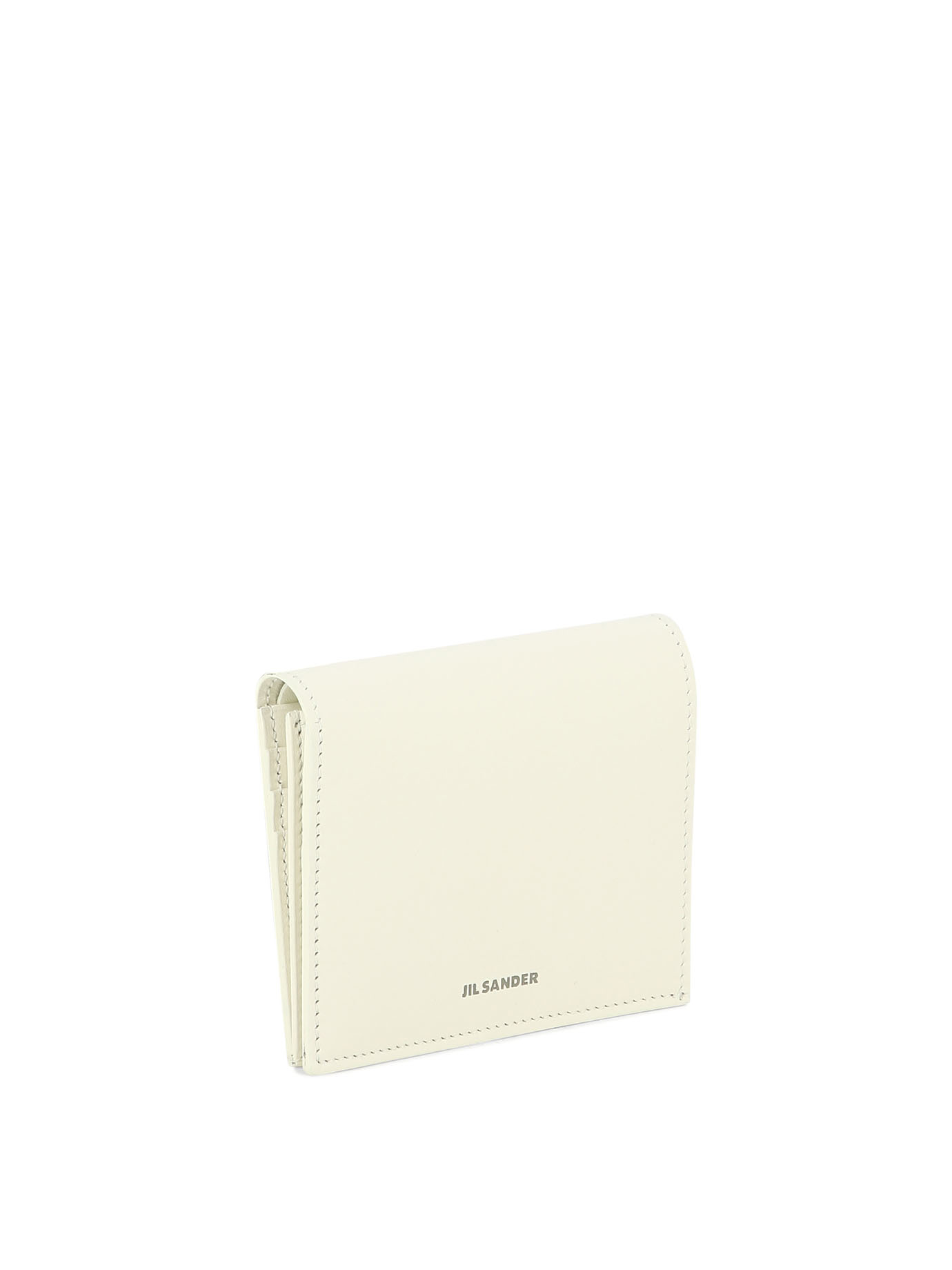 JIL SANDER White Folded wallet with embossed Jil Sander logo V